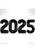 Bkmc Yeni Yıl Büyük 2025 FolyoBalonları 34 İnç Mutlu Yıllar Süslemeleri Yılbaşı Arifesi Parti Malzemeleri - 1