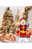 Bkmc Ayaklı Büyük Noel Baba Folyo Balon Yılbaşı Noel Baba Balonu thumbnail 2