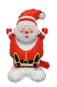 Bkmc Ayaklı Küçük Oturan Noel Baba Folyo Balon Yılbaşı Folyo Balonu Süsü - 2