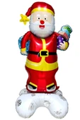 Bkmc Ayaklı Büyük Noel Baba Folyo Balon Yılbaşı Noel Baba Balonu thumbnail 4