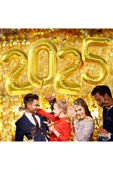 Laviyosa Yeni Yıl Büyük 2025 FolyoBalonları 34 İnç Mutlu Yıllar Süslemeleri Yılbaşı Arifesi Parti Malzemeleri thumbnail 5