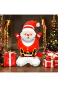 Bkmc Ayaklı Küçük Oturan Noel Baba Folyo Balon Yılbaşı Folyo Balonu Süsü - 4