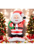 Bkmc Ayaklı Gözlüklü Noel Baba Folyo Balon Yılbaşı Folyo Balon Süsü - 1