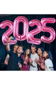 Bkmc Yeni Yıl BüyükPembe 2025 Balonları 40 İnç Mutlu Yıllar Süslemeleri Yılbaşı Arifesi Parti Malzemeleri thumbnail 5