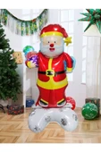 Bkmc Ayaklı Büyük Noel Baba Folyo Balon Yılbaşı Noel Baba Balonu thumbnail 3