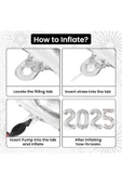 Laviyosa Yeni Yıl Büyük 2025 FolyoBalonları 34 İnç Mutlu Yıllar Süslemeleri Yılbaşı Arifesi Parti Malzemeleri - 7