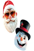 Bkmc Yılbaşı Maske Seti 2'li Noel Baba - Kardan Adam - 3