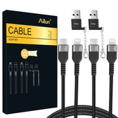 Ailun USB C - Yıldırım Kablosu 2'li Paket - 1