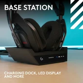 Logitech G Astro A50 X LIGHTSPEED Kablosuz Oyun Kulaklığı + Baz İstasyonu - 6