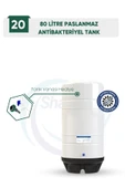20 G 80 Litre Paslanmaz Çelik Su Deposu Su Arıtma Tankı + Ücretsiz Tank Vanası - 1