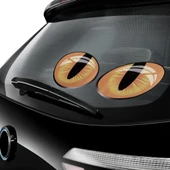 Oto Sticker Kedi Gözü 3D Arma Araba Logo Sağ - Sol 2 Adet (425370157) - 3