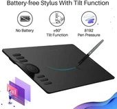 HUION Çizim Tableti HS610 Grafik Tableti - 4