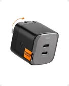 Spigen GaN III 352 35W 2 Bağlantı Noktalı Kompakt Katlanabilir Çift USB C Duvar Şarj Cihazı PD PPS - 1