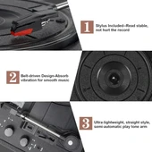 DIGITNOW Vinil Plak Çalar Kablosuz Pikap - 1