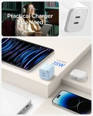 Spigen GaN III 352 35W 2 Bağlantı Noktalı Kompakt Katlanabilir Çift USB C Duvar Şarj Cihazı PD PPS - 1