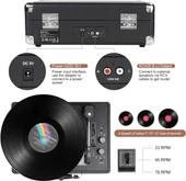 DIGITNOW Vinil Plak Çalar Kablosuz Pikap - 3