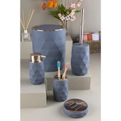 Hometarz Akrilik Rose Banyo Wc Takımı 5 li Sabunluk Fırçalık Set Akrilik Banyo Seti - 4
