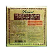 Balen Kırmızı Kore Ginsengi Ekstraktı Tahta Kutulu 600mg X 120 Tablet X 3 Kutu - 3