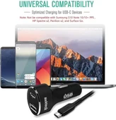 Nekteck Type C Araç Şarj Cihazı, USB Adaptörü - 7