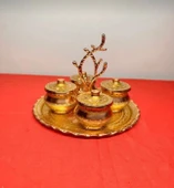 bakır 4lü baharatlık - 1