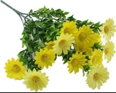 Nettenevime Yapay Çiçek Sarı Papatya 5 Dallı Plastik Dekoratif Yapay Bitki - 1