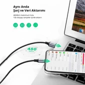 Ugreen 60163 USB-A to Lightning 12W 2M Örgülü Hızlı Şarj Kablosu - 6