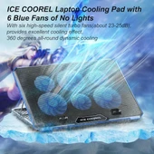 ICE COOREL Dizüstü Bilgisayar Soğutma Pedi - 38-43.9 cm - 2