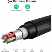 Ugreen 60163 USB-A to Lightning 12W 2M Örgülü Hızlı Şarj Kablosu - 4