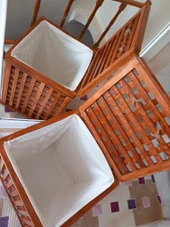 Ahşap çamaşır sepeti - 3