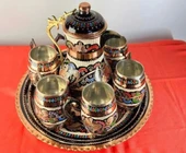 6lı ayran ve meşrubat bardağı ve sürahi,yuvarlak tepsi - 1