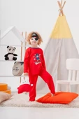 4-7 Yaş Korsan Çanta Ve Maskeli Erkek Çocuk Pijama Takımı Kırmızı - 4