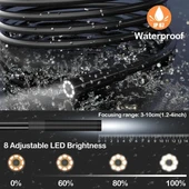 UNIOJO 8mm Çift Lensli ve 6 LED Işıklı Gözlem Kamerası 5M - 4
