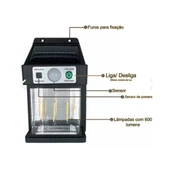 Güneş Enerjili Hareket Sensörlü Duvar Lambası thumbnail 5