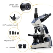 Swift SW380T 40X-2500X Trinoküler Bileşik Laboratuvar Mikroskobu - 3