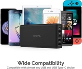 SABRENT 5 Portlu USB A ve USB Type C PD Akıllı Şarj İstasyonu (AX-LPD5) - 8