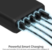 SABRENT 5 Portlu USB A ve USB Type C PD Akıllı Şarj İstasyonu (AX-LPD5) - 5