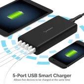SABRENT 5 Portlu USB A ve USB Type C PD Akıllı Şarj İstasyonu (AX-LPD5) - 4
