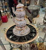 12 kişilik ocaklı demlikli bakır kahvaltı sunumluğu full set - 1