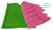 Mikrofiber Çok Amaçlı Temizlik Bezi Sık Dokumalı Antibakteriyel 40X40 Cm 10 Adet - 1