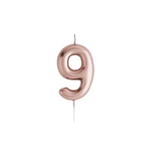 9 Yaş Rose Gold Rakam Mum - 1