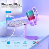 MAONO USB RGB Işıklı Kondenser Oyun Mikrofonu - 7