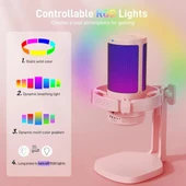 MAONO USB RGB Işıklı Kondenser Oyun Mikrofonu - 3