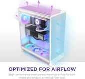 NZXT CM-H71FB-01 ATX Hızlı Çıkarılan Temperli Cam Yan Panel Mid Tower PC Oyun Kasası - 4