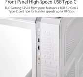 ASUS TUF Gaming GT502 Beyaz ATX Mid-Tower Bilgisayar Kasası - 3
