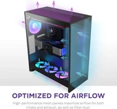 NZXT CM-H71FB-01 ATX Hızlı Çıkarılan Temperli Cam Yan Panel Mid Tower PC Oyun Kasası - 4