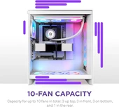 NZXT CM-H71FB-01 ATX Hızlı Çıkarılan Temperli Cam Yan Panel Mid Tower PC Oyun Kasası - 7