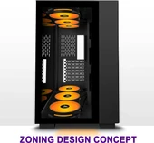 AMANSON ATX Mid Tower Çift Temperli Camlı Oyun Bilgisayarı Kasası - 5