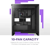 NZXT CM-H71FB-01 ATX Hızlı Çıkarılan Temperli Cam Yan Panel Mid Tower PC Oyun Kasası - 7