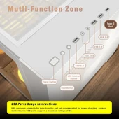 AMANSON ATX Mid Tower Çift Temperli Camlı Oyun Bilgisayarı Kasası - 11