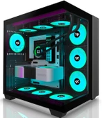 AMANSON ATX Mid Tower Çift Temperli Camlı Oyun Bilgisayarı Kasası - 9